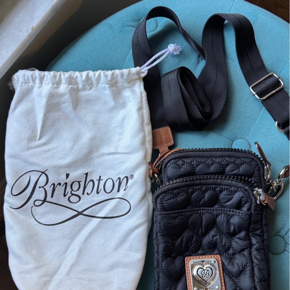 Brighton Black Quilted Crossbody Bag